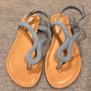 Blue flat sandals